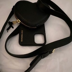 Crossbody bandolier heart pouch iPhone 11 Pro Max